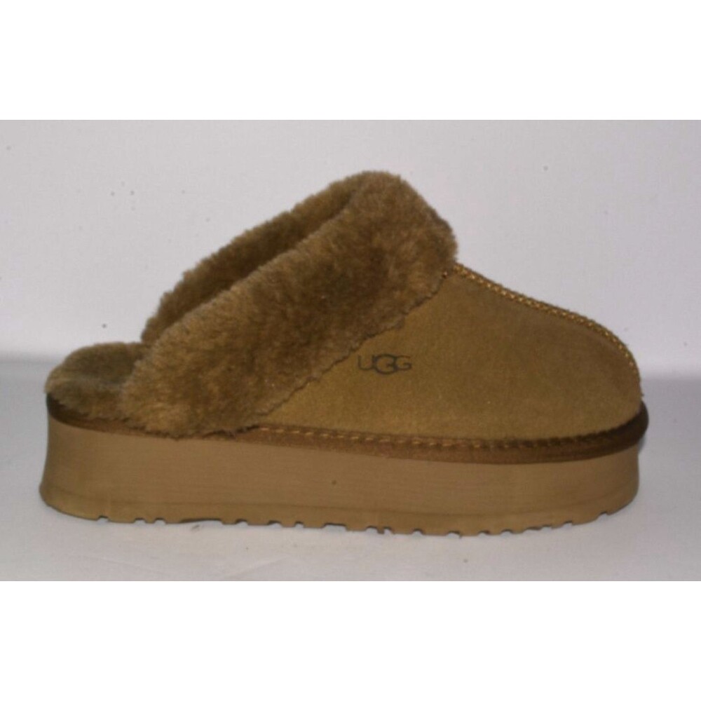 UGG Scuffette II Women’s Slippers Size 7 Chestnut Sheepskin Suede Cozy Shoes - Picture 4 of 9